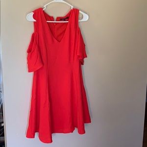 Off the shoulder red dress